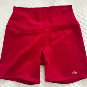 ALO Yoga Women's Bold Red Athletic Shorts
